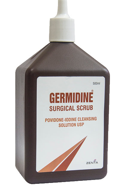 Zenta Germidine Surgical Scrub 7.5% Povidone-iodine Germicidal Action 500ml