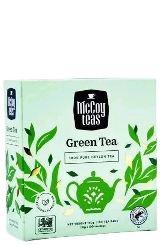Mccoy Green Tea Antioxidant 100% Pure Ceylon 100 Teabags