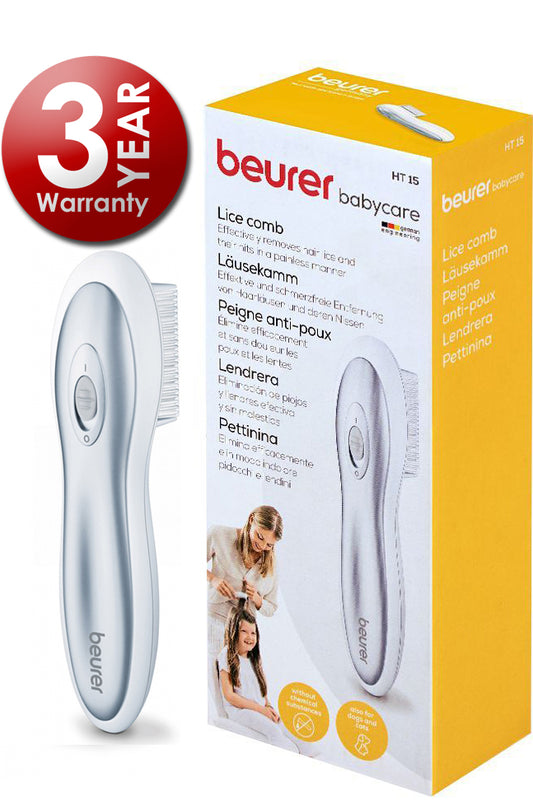 مشط القمل الخالي من المواد الكيميائية Beurer Ht 15 مع إشارة صوتية وغطاء واقي