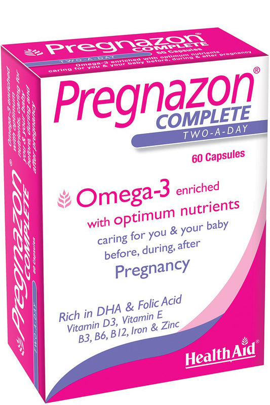 Healthaid Pregnazon Complete Dha Epa Omega-3 Prenatal Multivitamin 60 Capsules