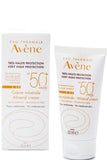 كريم واقي شمس معدني SPF50+ من أفين، غير دهني ومقاوم للماء، حماية للبشرة الحساسة 50 مل
