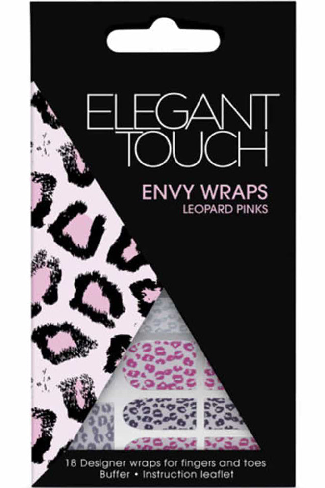 Elegant Touch Envy Wraps - تصميم ليوبارد وردي (18 غلاف)