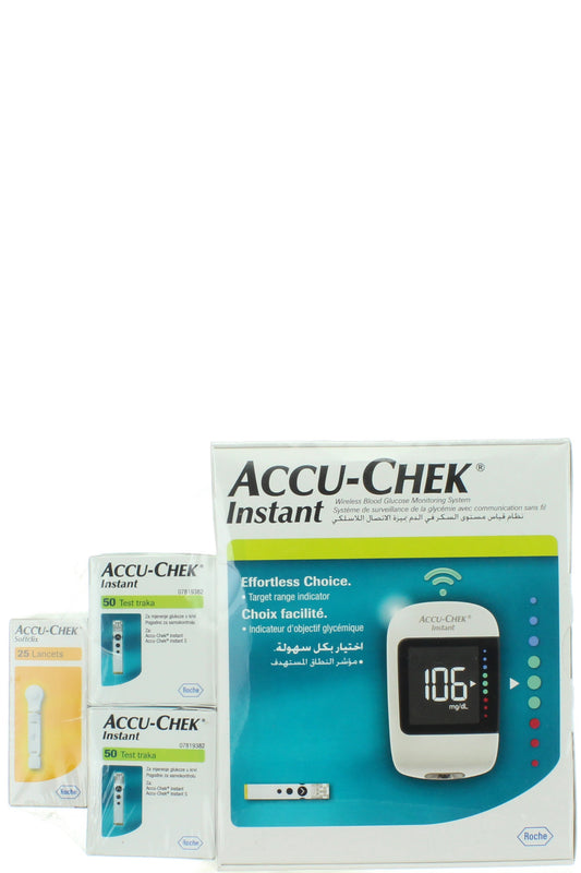 جهاز قياس جلوكوز الدم Accu-chek Instant لاختبار مريح مع تقارير ذكية وتنبيهات أمان