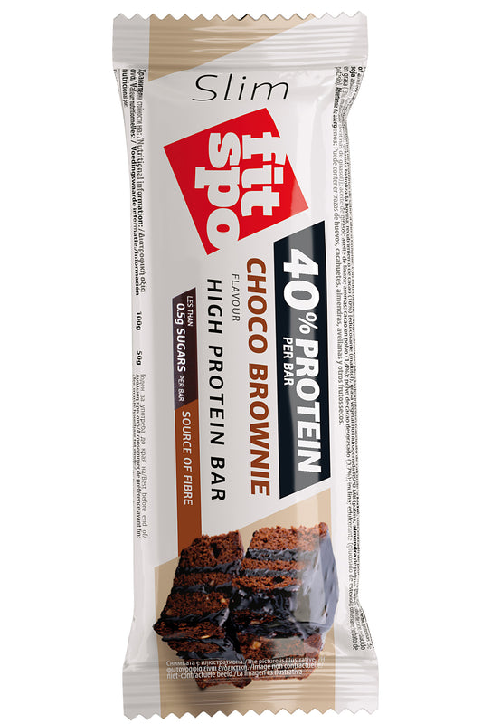 Fit Spo Protein Bar Slim Choco Brownie High Protein Low-fat Diabetic-friendly Snack 50g
