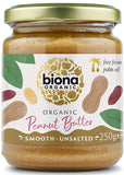 Biona Organic Peanut Butter Smooth 250g, No Added Palm Fat Or Salt