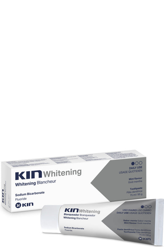 Kin Whitening Toothpaste Effective Stain Removal & Cavity Protection 75ml Enamel-safe Formula