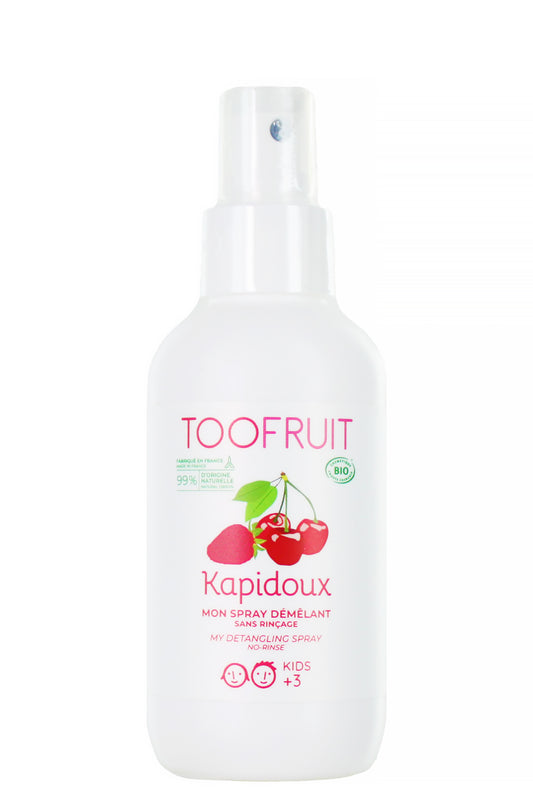Toofruit بخاخ فك تشابك الشعر بدون شطف برائحة الكرز اللطيفة 125 مل للأطفال