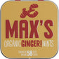 Max's Organic Ginger Mints 35g - Ginger/lemon Flavor, Spicy, Low-calorie