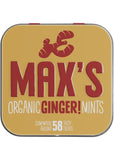Max's Organic Ginger Mints 35g - Ginger/lemon Flavor, Spicy, Low-calorie