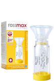 فاصل الغرفة الصغيرة Rossmax لأجهزة الاستنشاق بالجرعات المقننة - تصميم مضاد للكهرباء الساكنة مع قناع سيليكون ناعم، سعة 175 مل، محمول وسهل التنظيف