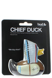 Opal Craft Deluxe Chief Duck Bath Toy - Oversized 8.5-inch Non-toxic Plastic - Vibrant Colors For Fun Bath Time