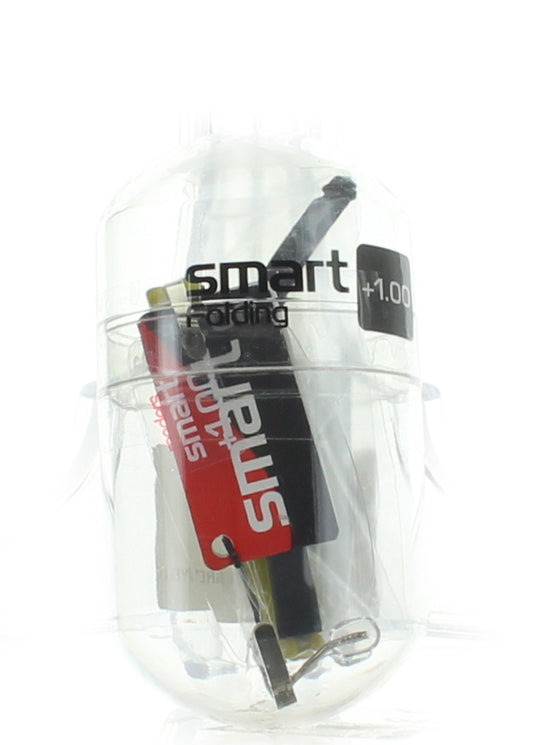 قارئ قابل للطي ذكي B D +1.00 تكبير نظارات محمولة رمادية/صفراء أنيقة ومتينة