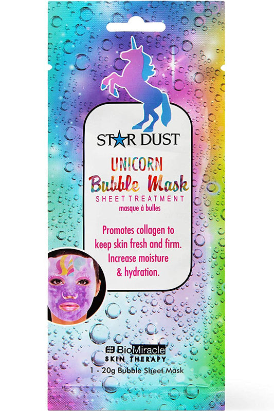 Star Dust Unicorn Bubble Mask Intense Hydration & Deep Cleansing With Charcoal & Propolis 20g
