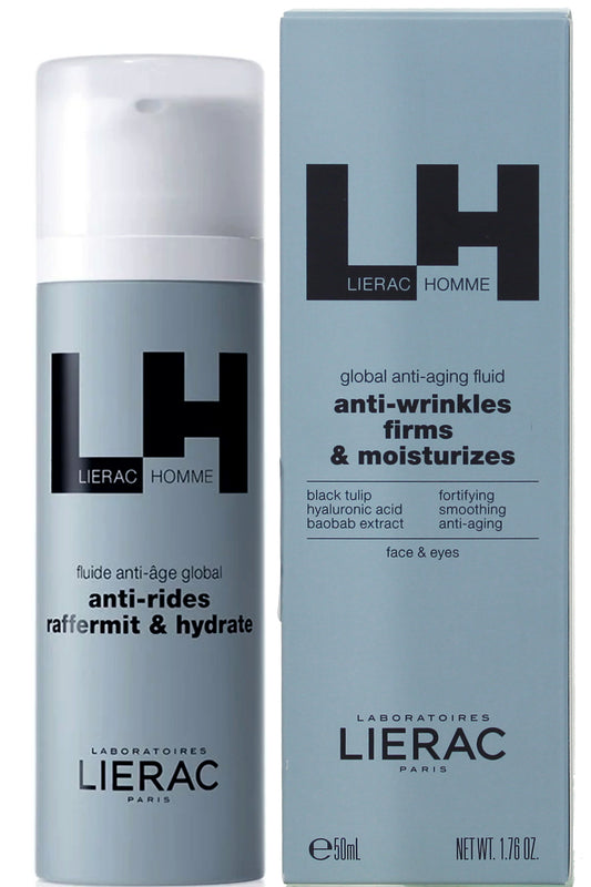 Lierac Men Global Anti-aging Fluid 50ml - Wrinkle Reduction & Firmness Boost