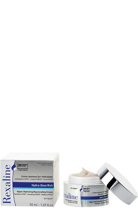 Rexaline Hydra-dose Rich Cream ترطيب مكثف ومستخلصات نباتية مهدئة 50 مل للبشرة الجافة