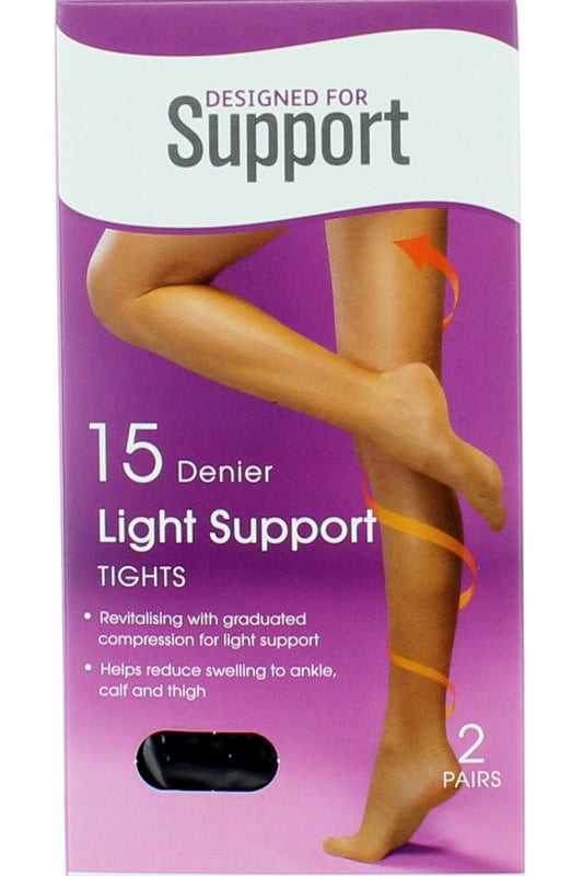Mckesson Light Support Knee Tights ضغط لطيف لتقليل التورم مقاس صغير لون أسود