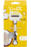 Gillette Venus Comfortglide Olay Coconut مقبض + 2 شفرة لترطيب إضافي