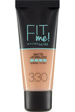 كريم أساس Fit Me Matte + Poreless من Maybelline - توفي 330 بخاصية إخفاء المسام بالبودرة الدقيقة