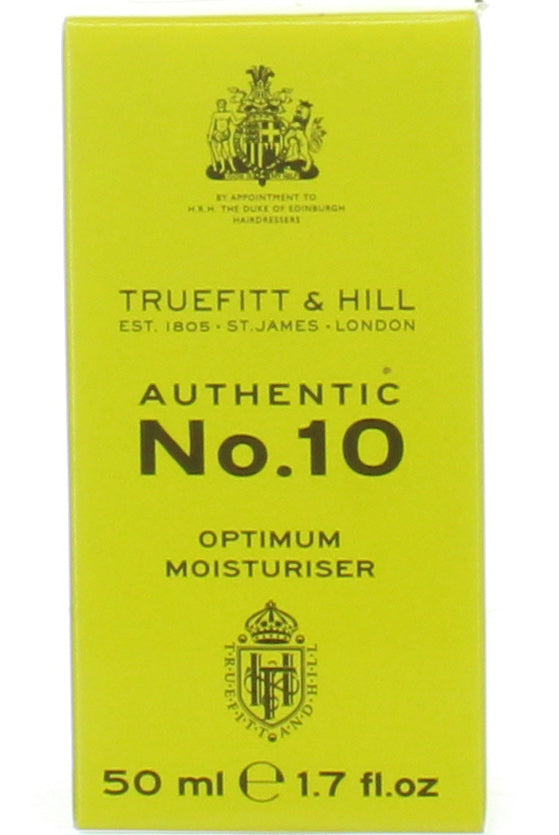 Truefitt & Hill No.10 Anti-aging Moisturizer - 24-hour Hydration, Peptides & Willow Bark Extract, 50ml For Sensitive Skin