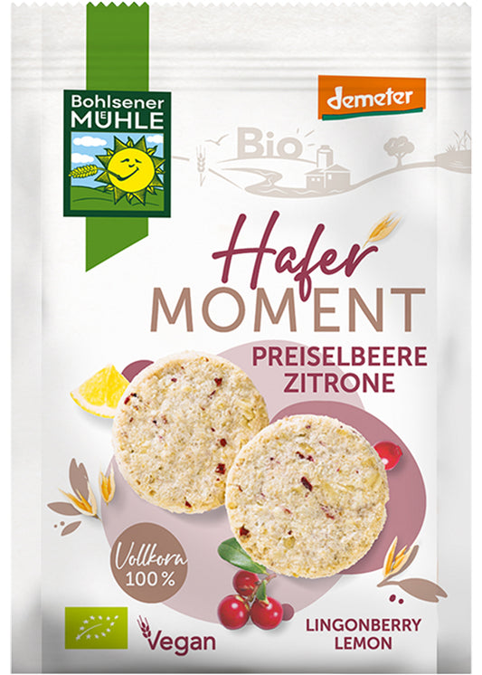 Bohlsener Mühle Oat Biscuits With Lingonberries & Lemon - 125g