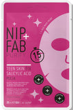 Nip Fab Teen Skin Fix Salicylic Acid Sheet Mask Blemish Fighting Hydrating 25ml
