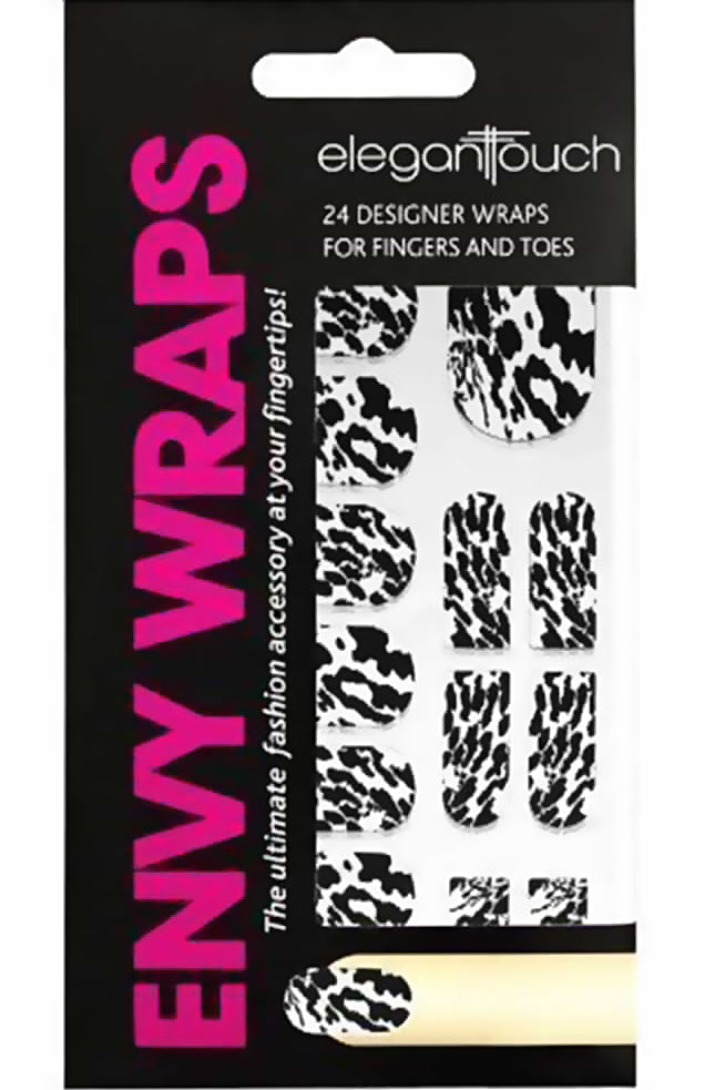 Elegant Touch Nails Envy Wraps - تصميم سيلفر بنغال (24 غلاف)