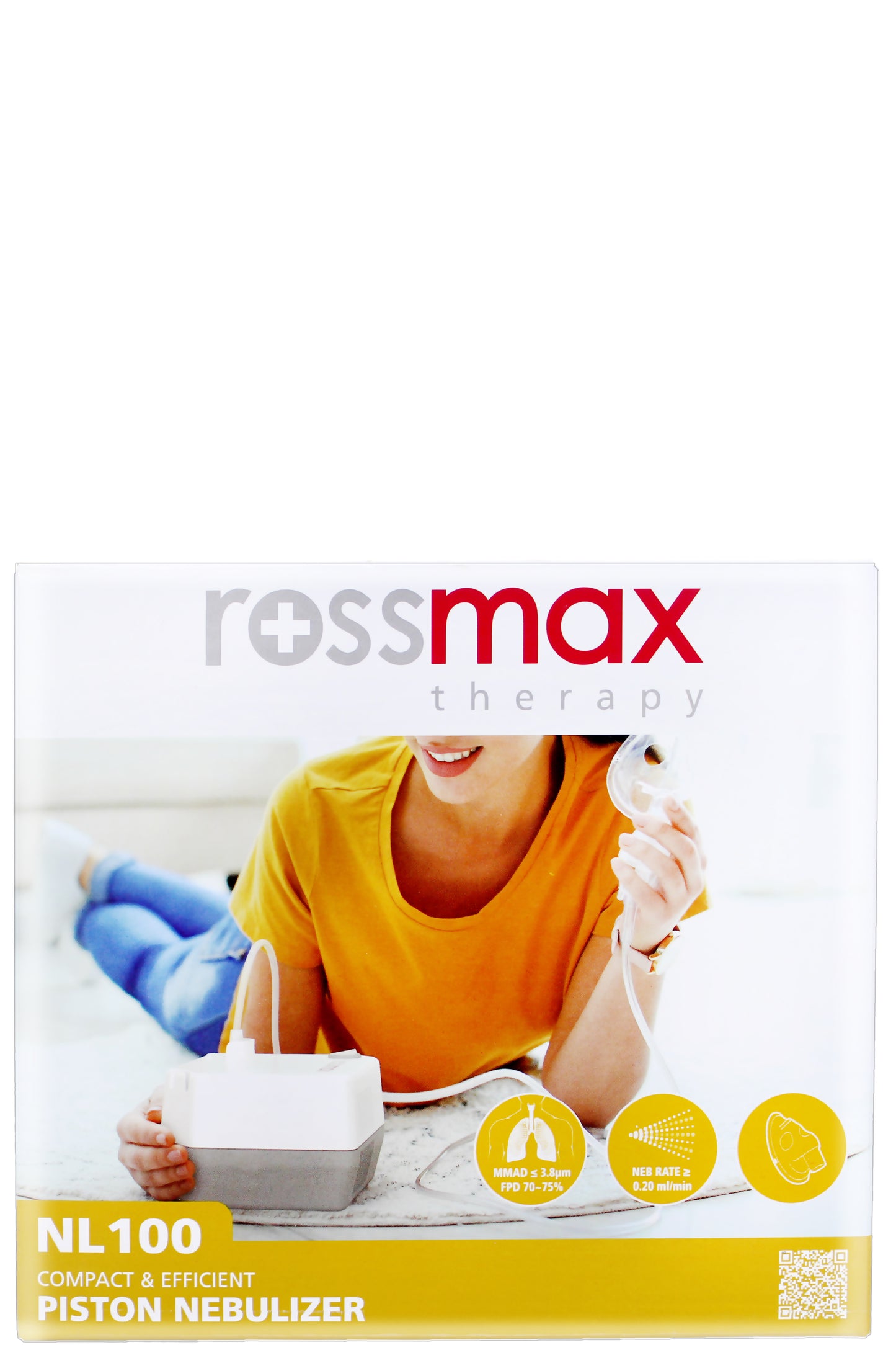 جهاز استنشاق بالكباس Rossmax Piston Nebulizer Nl100 تصميم مدمج ومحمول لعلاج الجهاز التنفسي بالجسيمات الدقيقة مع إخراج عالي الكفاءة