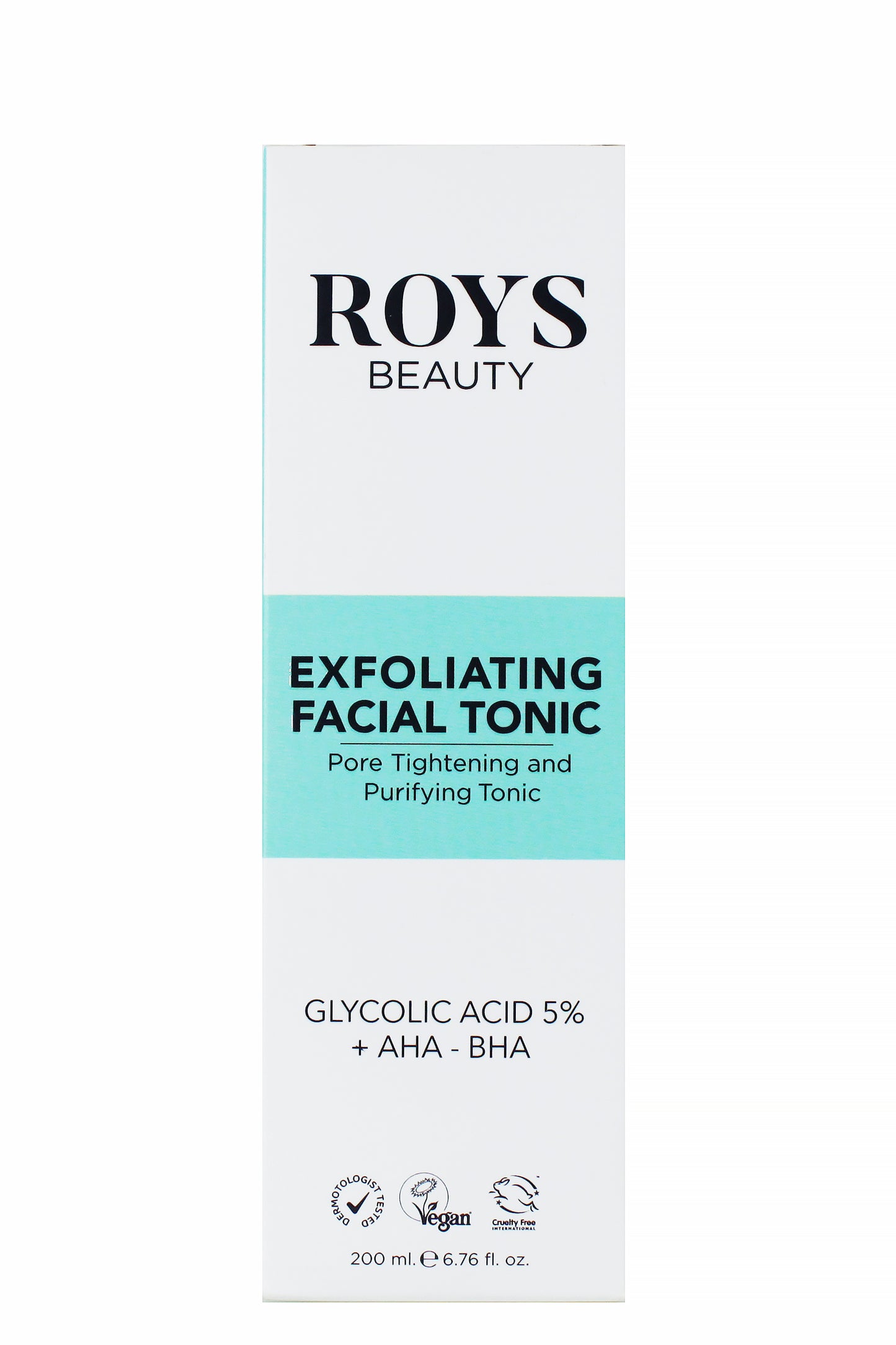 تونر مقشر للوجه Roysbeauty بحمض الجليكوليك 5% لشد المسام وتجديد البشرة 200 مل