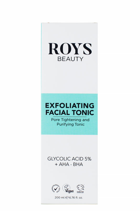تونر مقشر للوجه Roysbeauty بحمض الجليكوليك 5% لشد المسام وتجديد البشرة 200 مل
