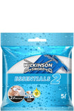 Wilkinson Sword Essentials Men's Razors 5 Pack Ergonomic Handle Precision Blades Lubrication Strip Comfortable Shave