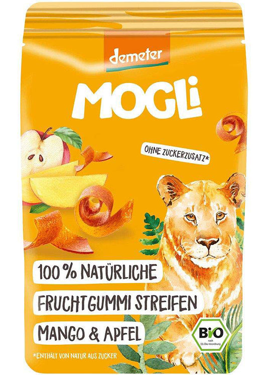 Mogli Organic Mango Stripes 25g - Biodynamic Fruit, Simple And Delicious