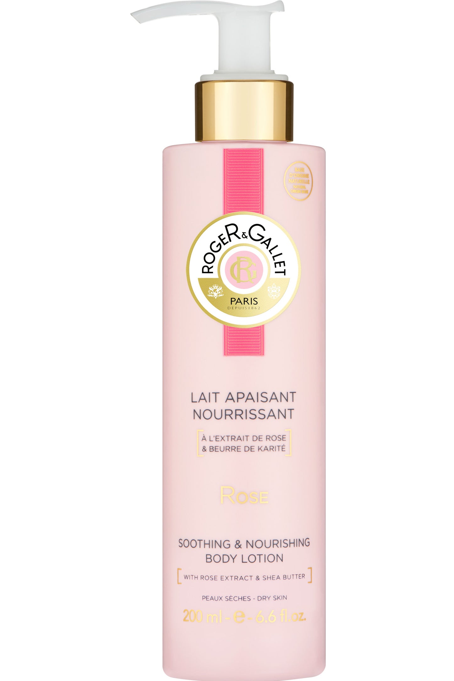 Roger & Gallet Rose Body Lotion ترطيب فاخر مع ورد نيبال وحليب اللوز 200 مل