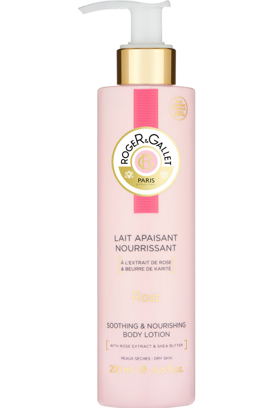 Roger & Gallet Rose Body Lotion ترطيب فاخر مع ورد نيبال وحليب اللوز 200 مل