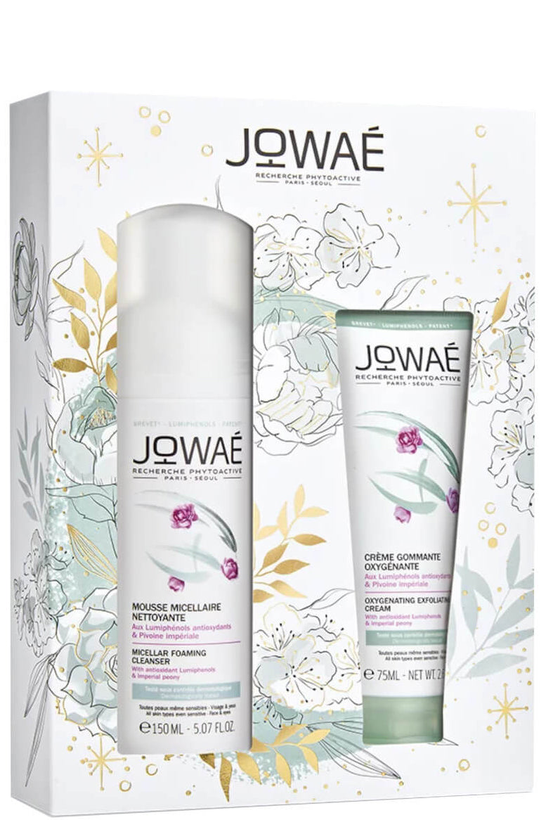 Jowae Oxygenating Cream & Micellar Foaming Cleanser Radiant Complexion Duo With Lumiphenols & Imperial Peony Extract 75ml + 150ml