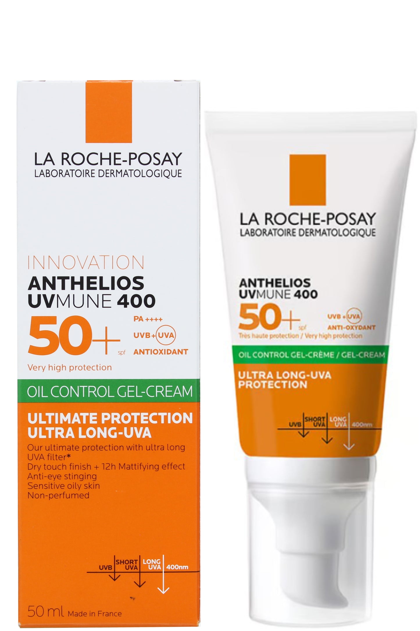 لاروش بوزيه أنثيليوس كريم الترطيب بعامل حماية +SPF50 مع مكسوريل 400 - حماية قصوى من الشمس 50 مل