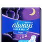 Always Dreamzpad Nightwings 8 فوط لامتصاص طوال الليل وملمس لطيف