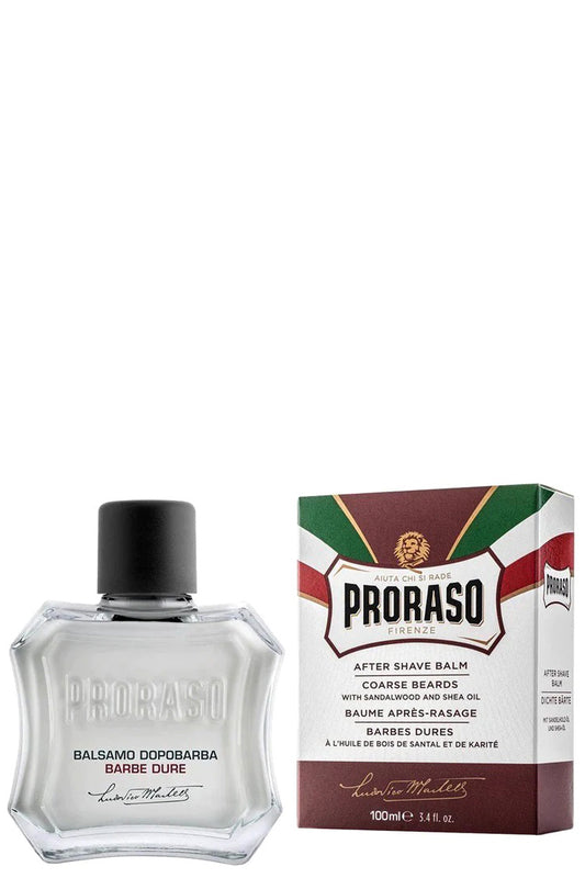 Proraso After Shave Balm For Coarse Beards - Nourishing Sandalwood Formula - Soothes Razor Burn, Softens Coarse Hair - 100ml