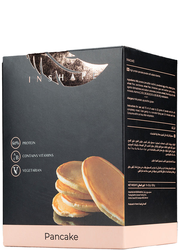 Inshape High-protein (60%) Pancake Mix Meal Replacement – Low-sugar, Low-fat, Vegetarian, With Added Vitamins, In 25g Sachet