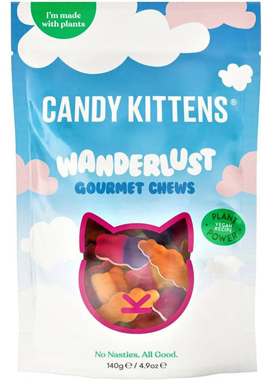 Candy Kittens Wanderlust Vegan Gourmet Chews Mixed Bag 140g