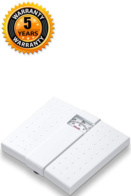 Beurer Mechanical Bathroom Scale Durable Analog Display With Non-slip Surface, 5mm Digit Size, Sturdy Construction