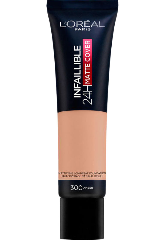 L'oreal Infallible Matte Cover Foundation Nu 300 Amber - Heat-proof, Transfer-proof Formula