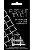 أغطية أظافر Elegant Touch Envy Accents - تصميم الألماس الأسود