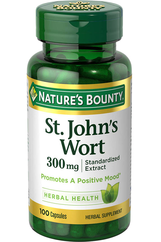 Nature's Bounty St. John's Wort 300mg لدعم توازن الحالة المزاجية 100 كبسولة