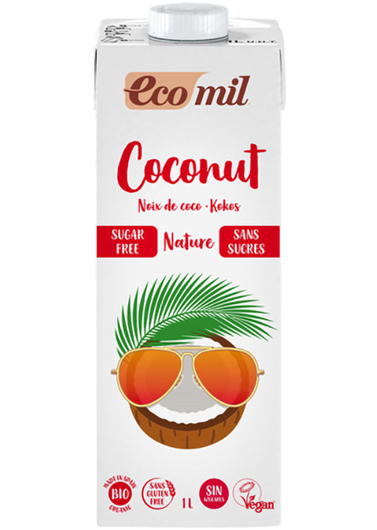 Ecomil Coconut Milk Sugar-free 1l - Organic, Ideal For Keto Diet