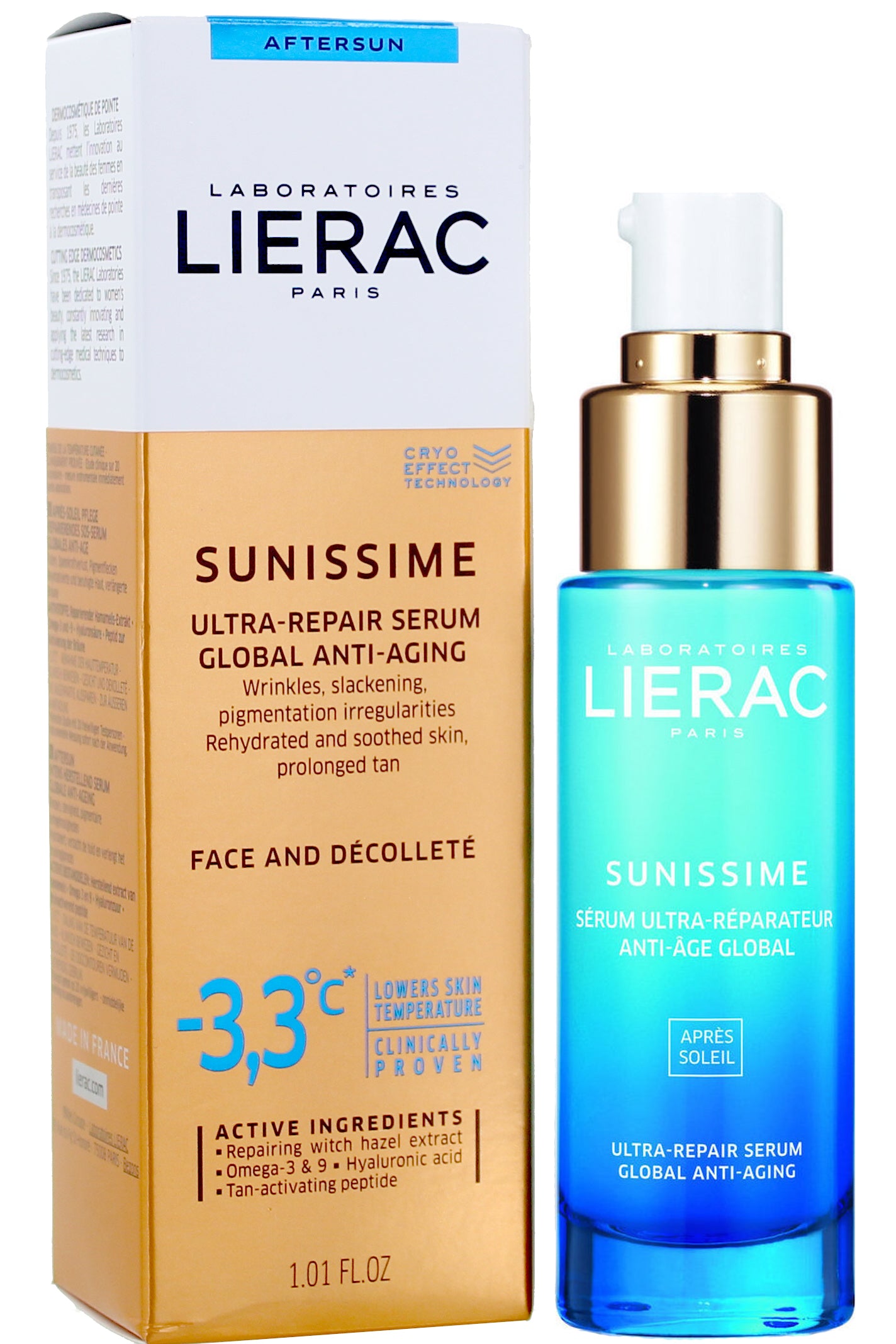 Lierac Sunissime سيروم مرمم 30 مل - عناية ملطفة وما بعد التعرض للشمس للوجه