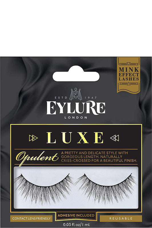 رموش Eylure Luxe Lash Opulent - رموش صناعية بمظهر المينك المتشابك بشكل طبيعي