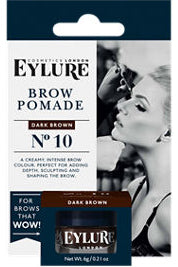 Eylure Brow Pomade بني داكن - لون حواجب كريمي مقاوم للماء يدوم طويلاً