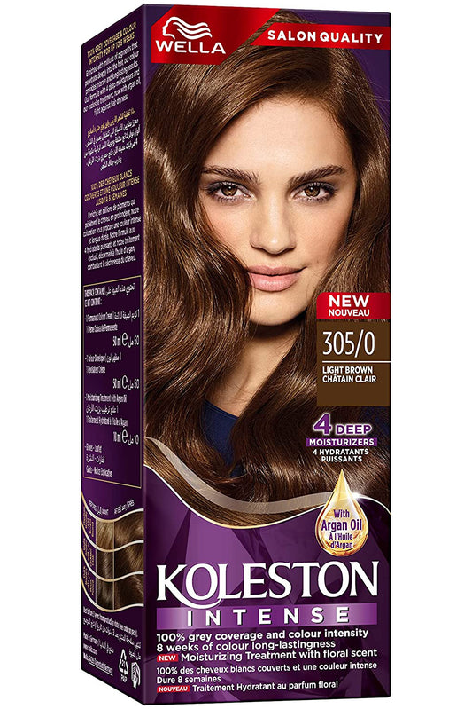 Wella Koleston Hair Color Kit Light Brown Grey Coverage With Long-lasting Vibrant Color 1 Kit