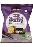 Croustisud Mini Lentil Cakes - Olive Herbs 50g - Organic Lentil Flour, Aroma Of Olives And Provencal Herbs