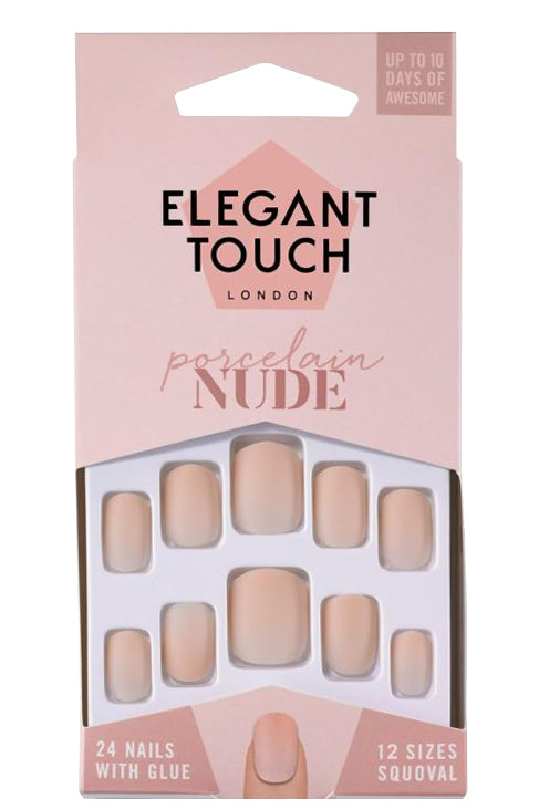 أظافر Elegant Touch Nude - أظافر بورسلين صناعية